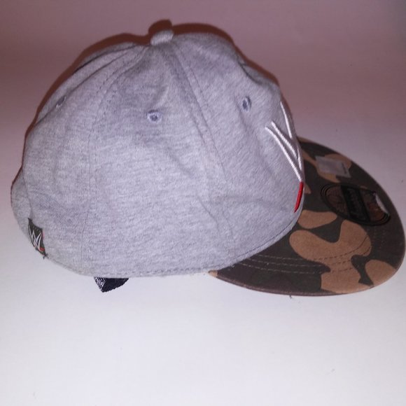 Genuine Snapback Adult Mens Womens Unisex Cap Hat WWE Wrestling Camo Gray Preown - Picture 9 of 16